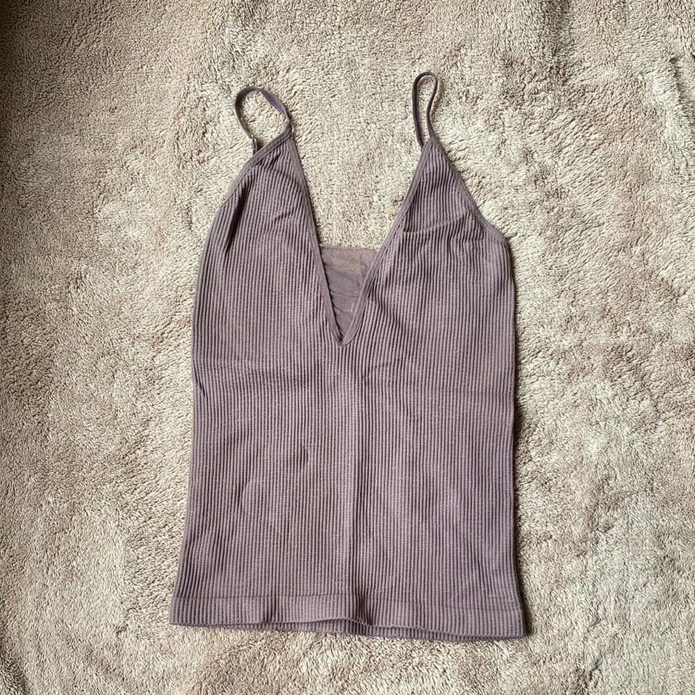 FP Ribbed V-Neck Tank Top